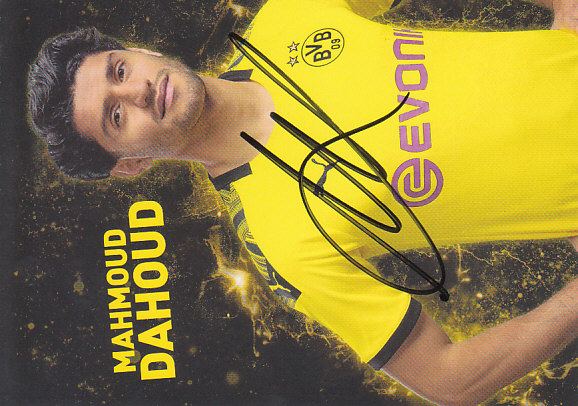 Mahmoud Dahoud Borussia Dortmund 2019/20 Podpisova karta Autogram