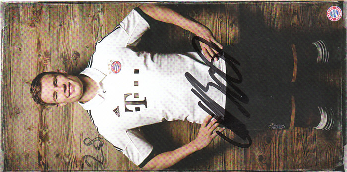 Holger Badstuber FC Bayern Mnichov 2013/14 Podpisova karta Autogram