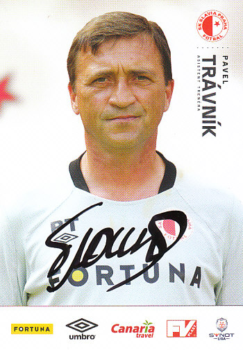 Pavel Travnik SK Slavia Praha 2014/15 Podpisova karta Autogram