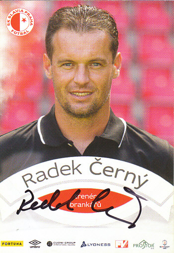Radek Cerny SK Slavia Praha 2015/16 Podpisova karta Autogram