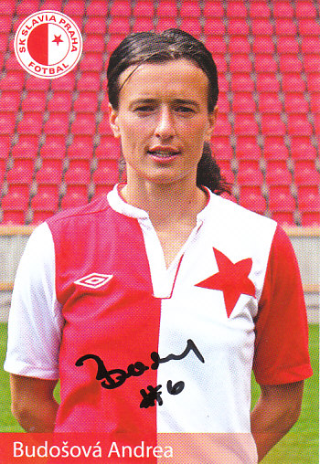 Andrea Budosova SK Slavia Praha Podpisova karta Autogram
