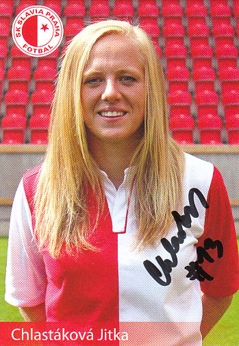 Jitka Chlastakova SK Slavia Praha Podpisova karta Autogram