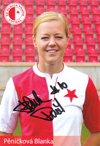 Blanka Penickova SK Slavia Praha Podpisova karta Autogram