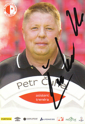 Petr Cuhel SK Slavia Praha 2015/16 Podpisova karta Autogram