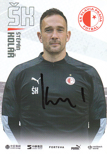 Stepan Kolar SK Slavia Praha 2019/20 Podpisova karta Autogram