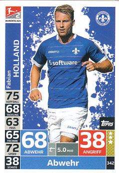 Fabian Holland SV Darmstadt 98 2018/19 Topps MA Bundesliga #342