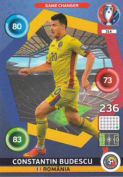 Constantin Budescu Romania Panini UEFA EURO 2016 Game Changer #314