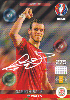 Gareth Bale Wales Panini UEFA EURO 2016 Signature #457