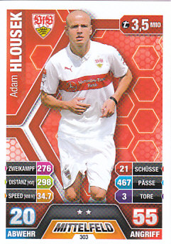 Adam Hlousek VfB Stuttgart 2014/15 Topps MA Bundesliga #303