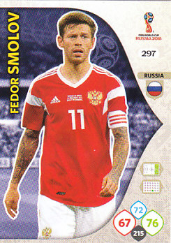 Fedor Smolov Russia Panini 2018 World Cup #297