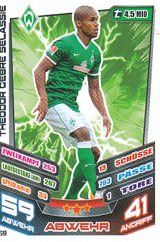 Theodor Gebre Selassie Werder Bremen 2013/14 Topps MA Bundesliga #59