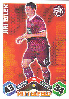 Jiri Bilek 1. FC Kaiserslautern 2010/11 Topps MA Bundesliga #137