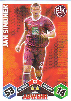 Jan Simunek 1. FC Kaiserslautern 2010/11 Topps MA Bundesliga #13