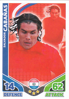 Salvador Cabanas Paraguay 2010 World Cup Match Attax #182