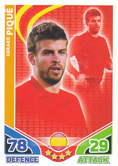 Gerard Pique Spain 2010 World Cup Match Attax #222