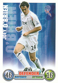 Joey O’Brien Bolton Wanderers 2007/08 Topps Match Attax Update #16