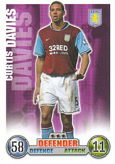 Curtis Davies Aston Villa 2007/08 Topps Match Attax Update #5