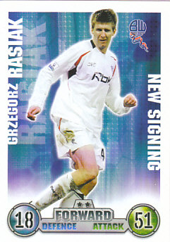Grzegorz Rasiak Bolton Wanderers 2007/08 Topps Match Attax Update #13