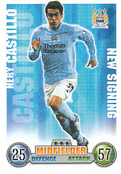 Nery Castillo Manchester City 2007/08 Topps Match Attax Update #44
