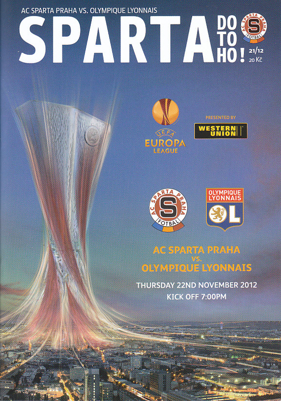 Program AC Sparta Praha - Olympique Lyon Evropska Liga 2012/13