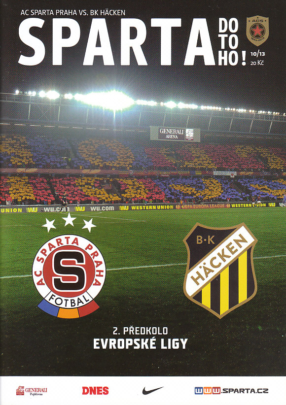 Program AC Sparta Praha - BK Hacken Evropska Liga 2013/14