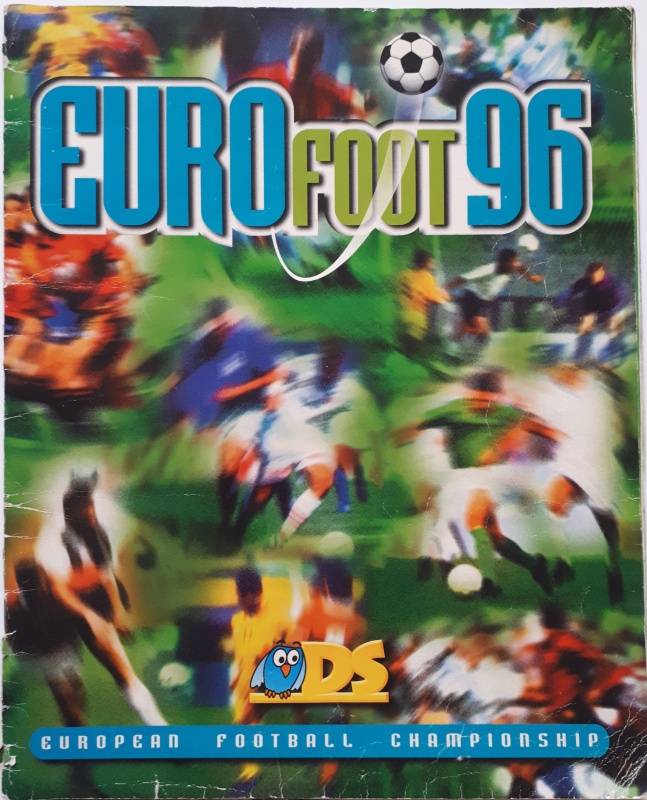 Samolepkové album EuroFoot 96 DS Italy částěčně vylepené
