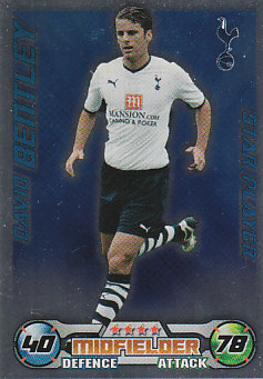 David Bentley Tottenham Hotspur 2008/09 Topps Match Attax Star Player #306
