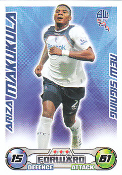 Ariza Makukula Bolton Wanderers 2008/09 Topps Match Attax New Signing #EX59