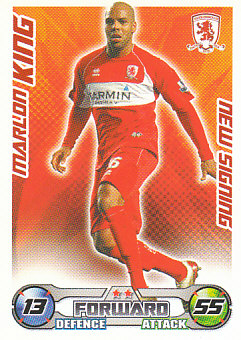 Marlon King Middlesbrough 2008/09 Topps Match Attax New Signing #EX70
