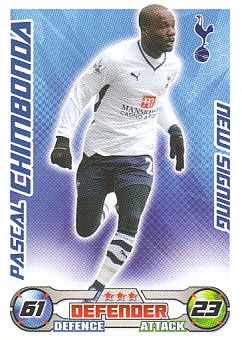 Pascal Chimbonda Tottenham Hotspur 2008/09 Topps Match Attax New Signing #EX81