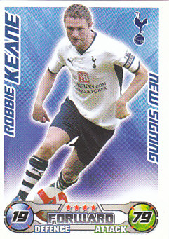 Robbie Keane Tottenham Hotspur 2008/09 Topps Match Attax New Signing #EX83