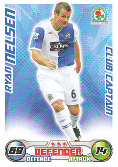 Ryan Nelsen Blackburn Rovers 2008/09 Topps Match Attax Club Captain #EX94