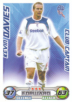 Kevin Davies Bolton Wanderers 2008/09 Topps Match Attax Club Captain #95