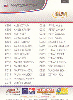 Seznam karet OFS 2008/09 Reprezentace #CL