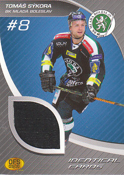 Tomas Sykora Mlada Boleslav OFS 2009/10 Jersey Identical cards #J34