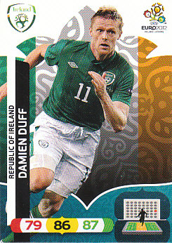 Damien Duff Republic of Ireland Panini UEFA EURO 2012 Rising Star #186