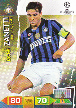 Javier Zanetti Internazionale Milano 2011/12 Panini Adrenalyn XL CL #112