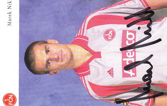 Marek Nikl 1. FC Nurnberg 2000/01 Podpisova karta autogram