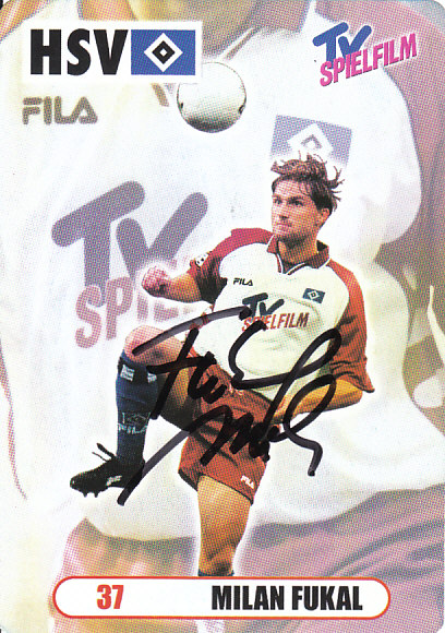 Milan Fukal Hamburger SV 2000/01 Podpisova karta autogram