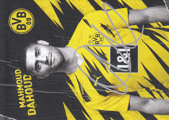 Mahmoud Dahoud Borussia Dortmund 2020/21 Podpisova karta Autogram