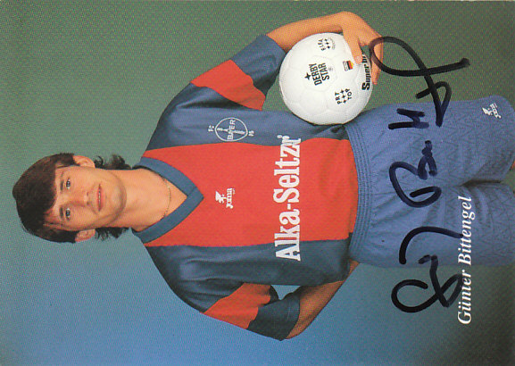 Gunter Bittengel Bayer 05 Uerdingen 1992/93 Podpisova karta autogram
