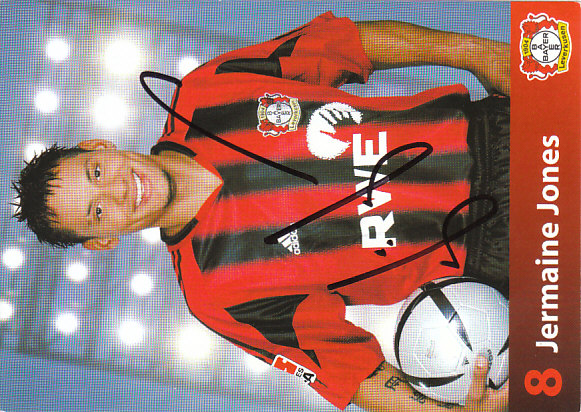 Jermaine Jones Bayer 04 Leverkusen 2004/05 Podpisova karta Autogram