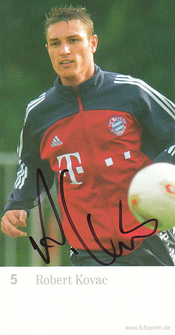 Robert Kovac FC Bayern Mnichov 2002/03 Podpisova karta Autogram