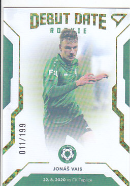 Jonas Vais Pribram SportZoo FORTUNA:LIGA 2020/21 2. serie Debut Date Rookie /199 #DR01
