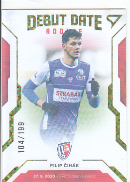 Filip Cihak Pardubice SportZoo FORTUNA:LIGA 2020/21 2. serie Debut Date Rookie /199 #DR12