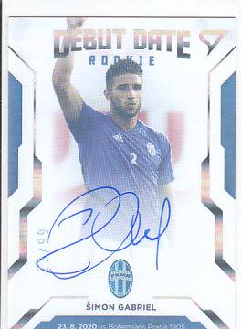 Simon Gabriel Teplice SportZoo FORTUNA:LIGA 2020/21 2. serie Debut Date Rookie Auto /99 #DR13