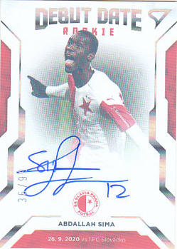 Abdallah Sima Slavia Praha SportZoo FORTUNA:LIGA 2020/21 2. serie Debut Date Rookie Auto /99 #DR16