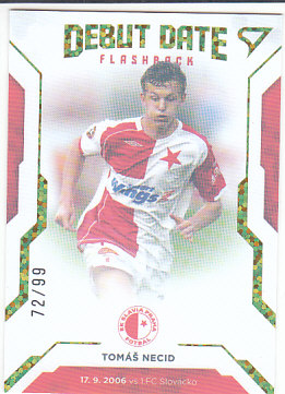 Tomas Necid Slavia Praha SportZoo FORTUNA:LIGA 2020/21 2. serie Debut Date Flashback /99 #DF9