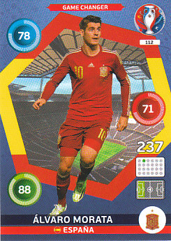 Alvaro Morata Spain Panini UEFA EURO 2016 Game Changer #112