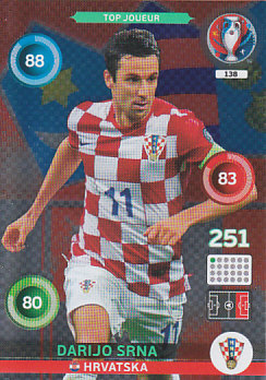 Darijo Srna Croatia Panini UEFA EURO 2016 Top Joueur #138